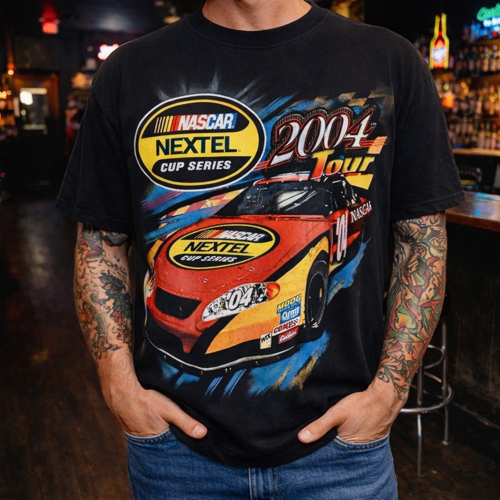 🍓 5 FOR $40 2004 NASCAR Nextel Cup Series Black Unisex T-Shirt Sz. Small